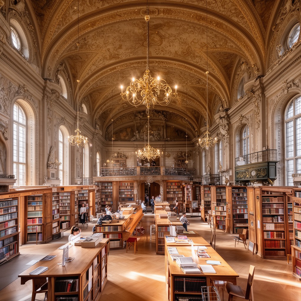 AI-generated illustration of Göttingen State and University Library
