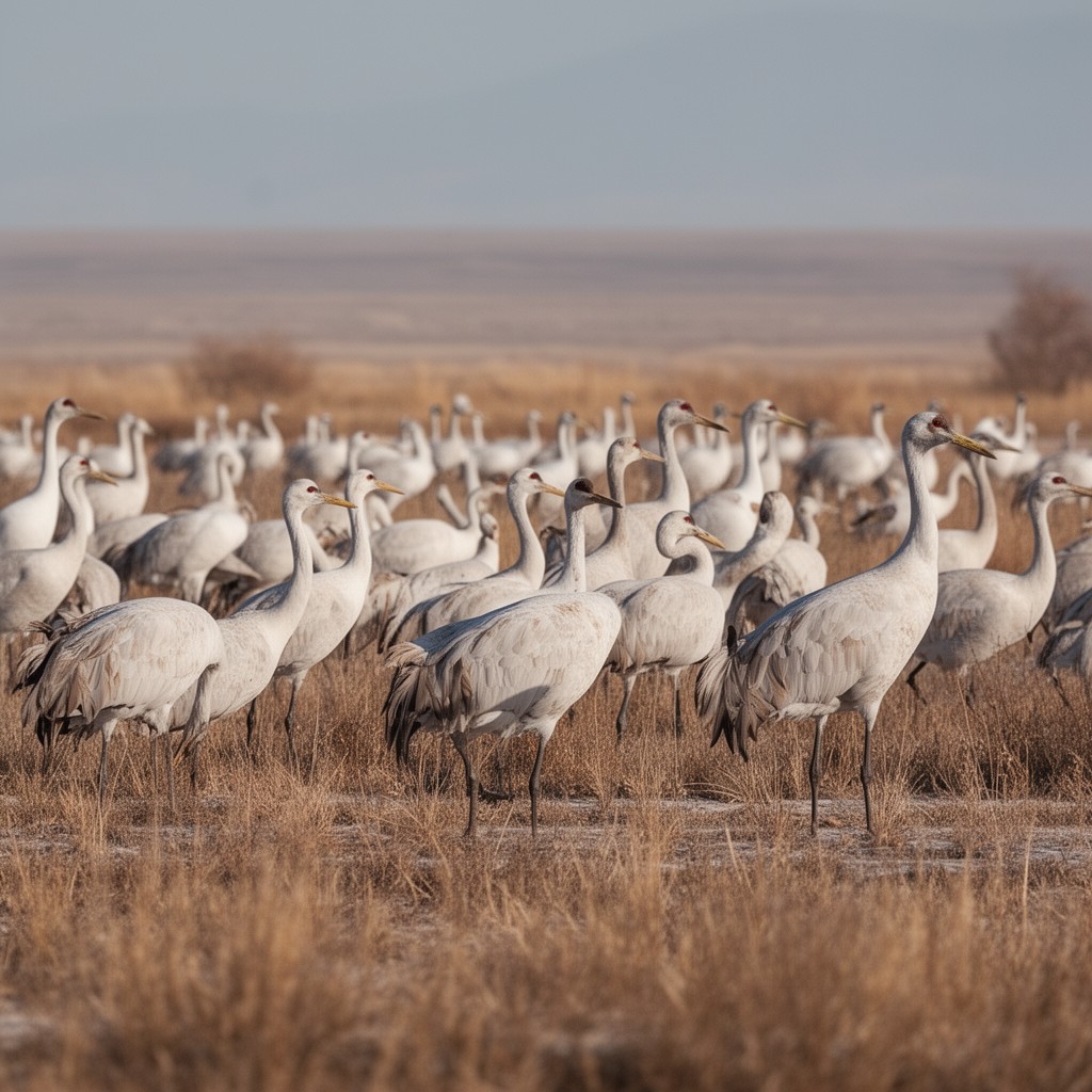 AI-generated illustration of Bosque del Apache National Wildlife Refuge