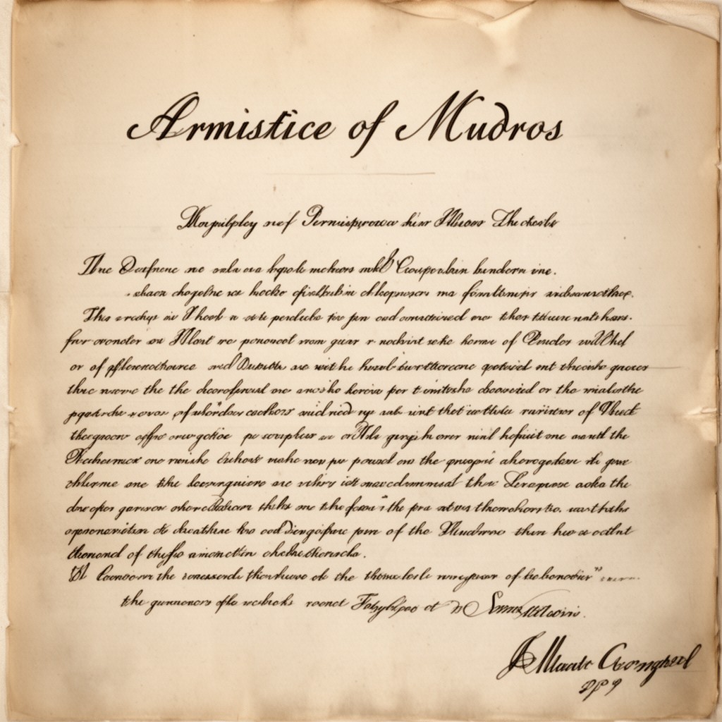 AI-generated illustration of Armistice of Mudros