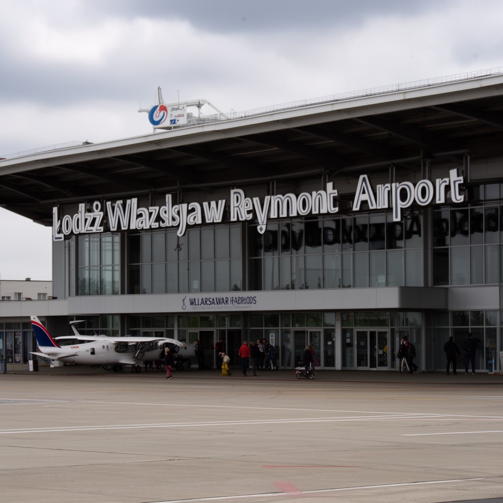 AI-generated illustration of Łódź Władysław Reymont Airport