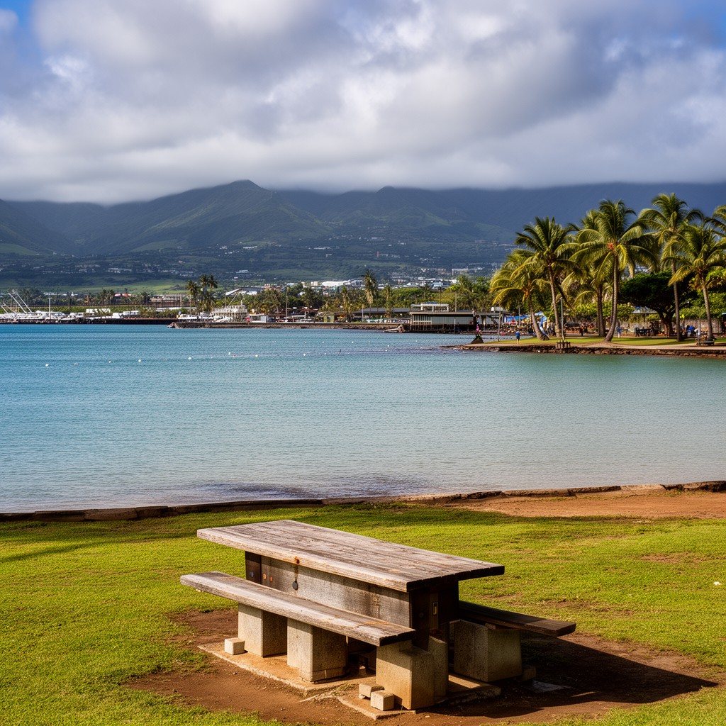 AI-generated illustration of Aiea Bay State Recreation Area