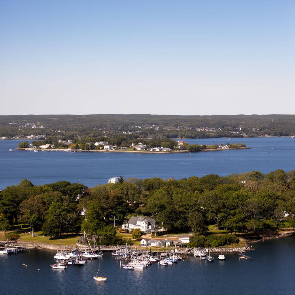 AI-generated illustration of Fishers Island, New York, United States