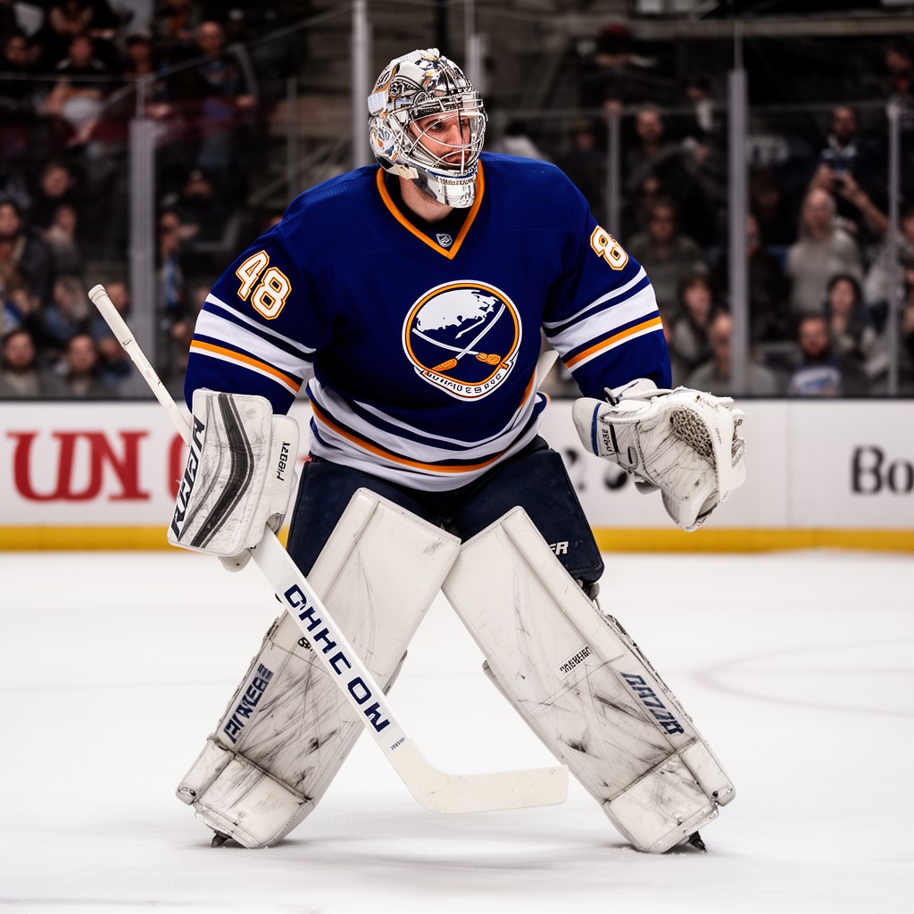 AI-generated illustration of Ryan Miller