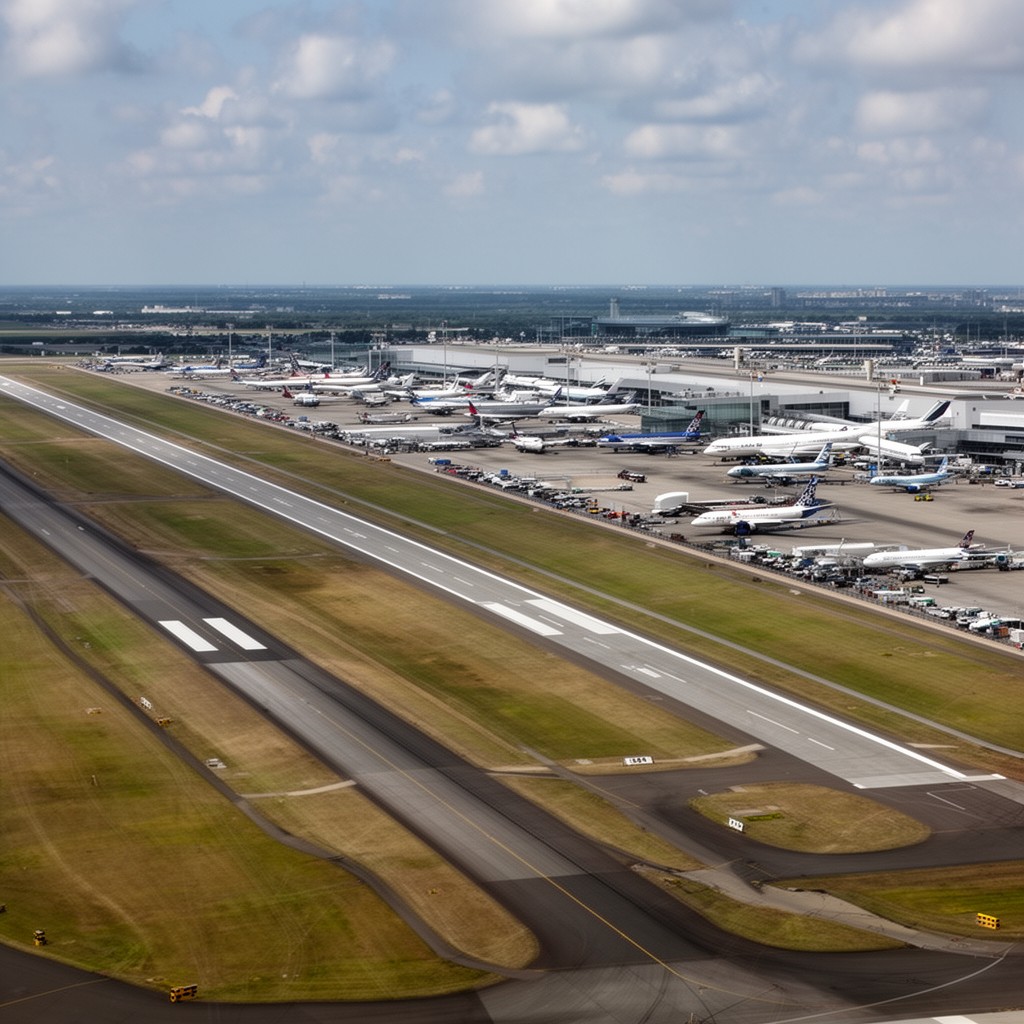 AI-generated illustration of Runway 04L/22R