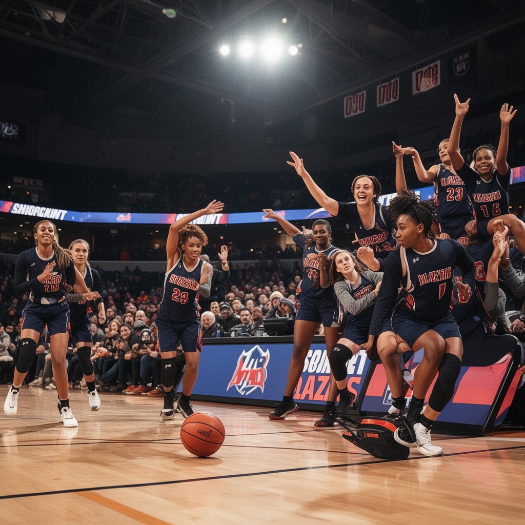 AI-generated illustration of UAB Blazers women’s basketball team