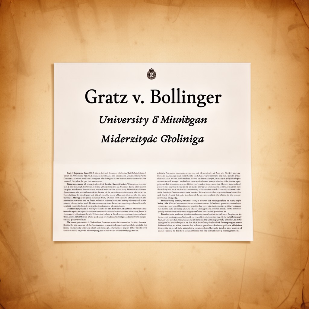 AI-generated illustration of Gratz v. Bollinger