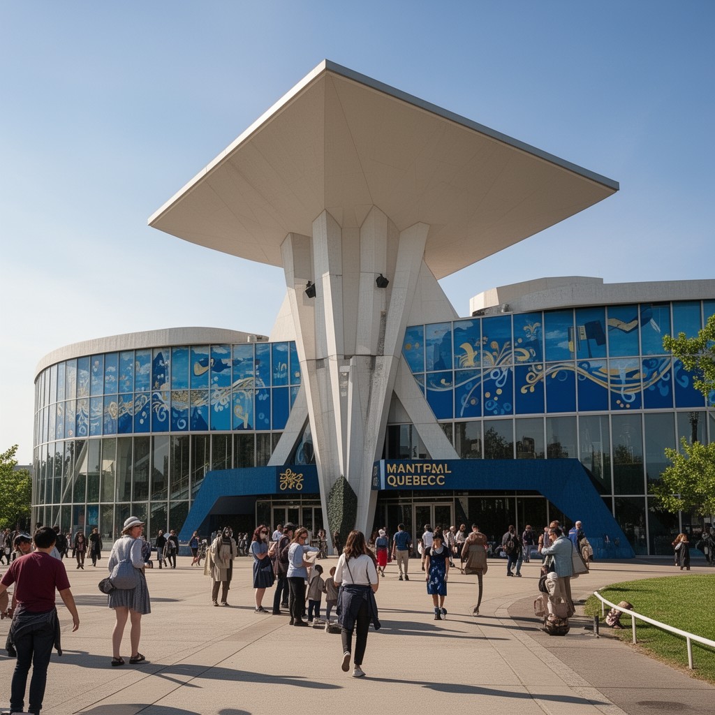 AI-generated illustration of Quebec Pavilion
