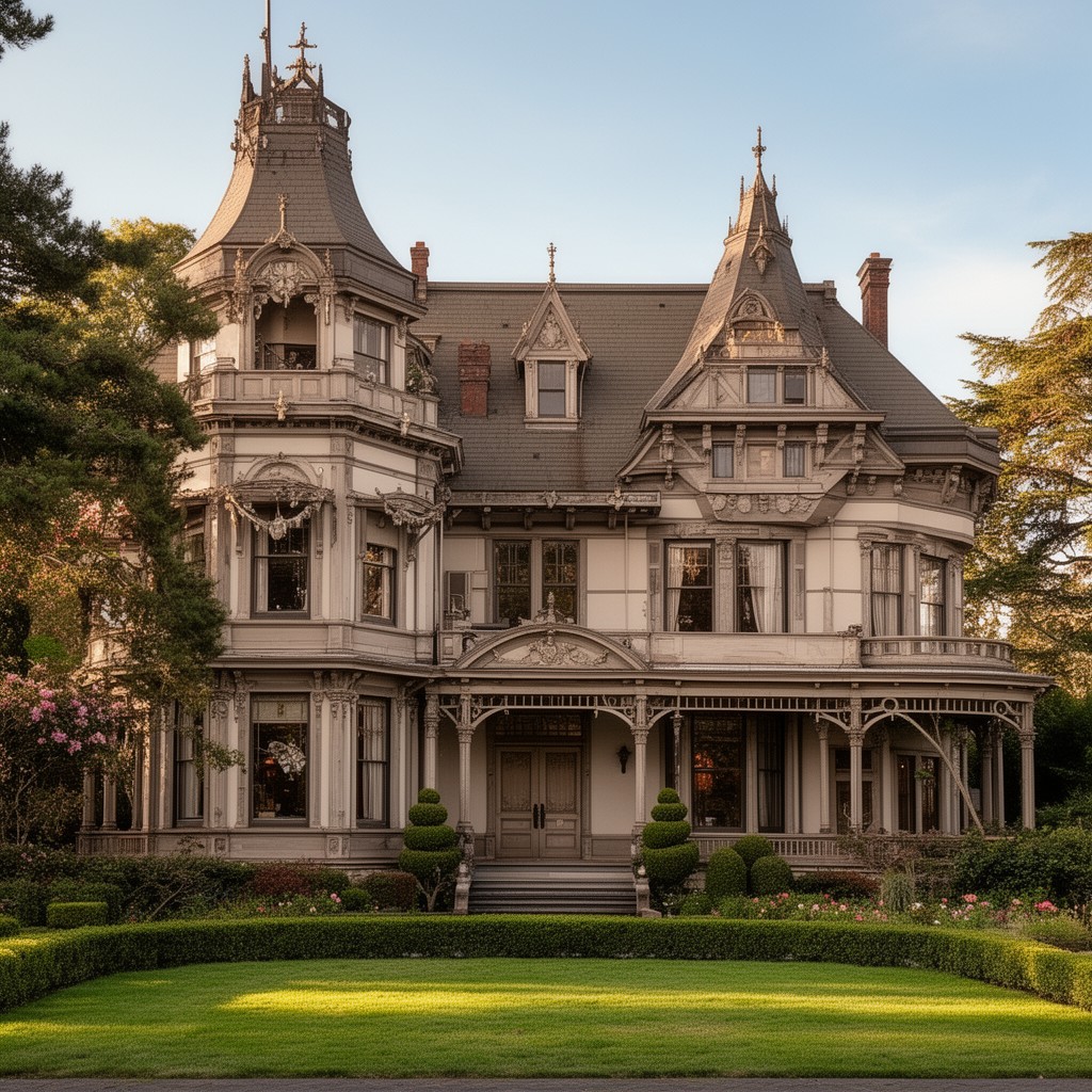 AI-generated illustration of Carson Mansion