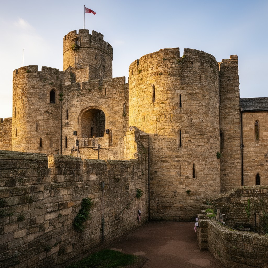 AI-generated illustration of Lincoln Castle