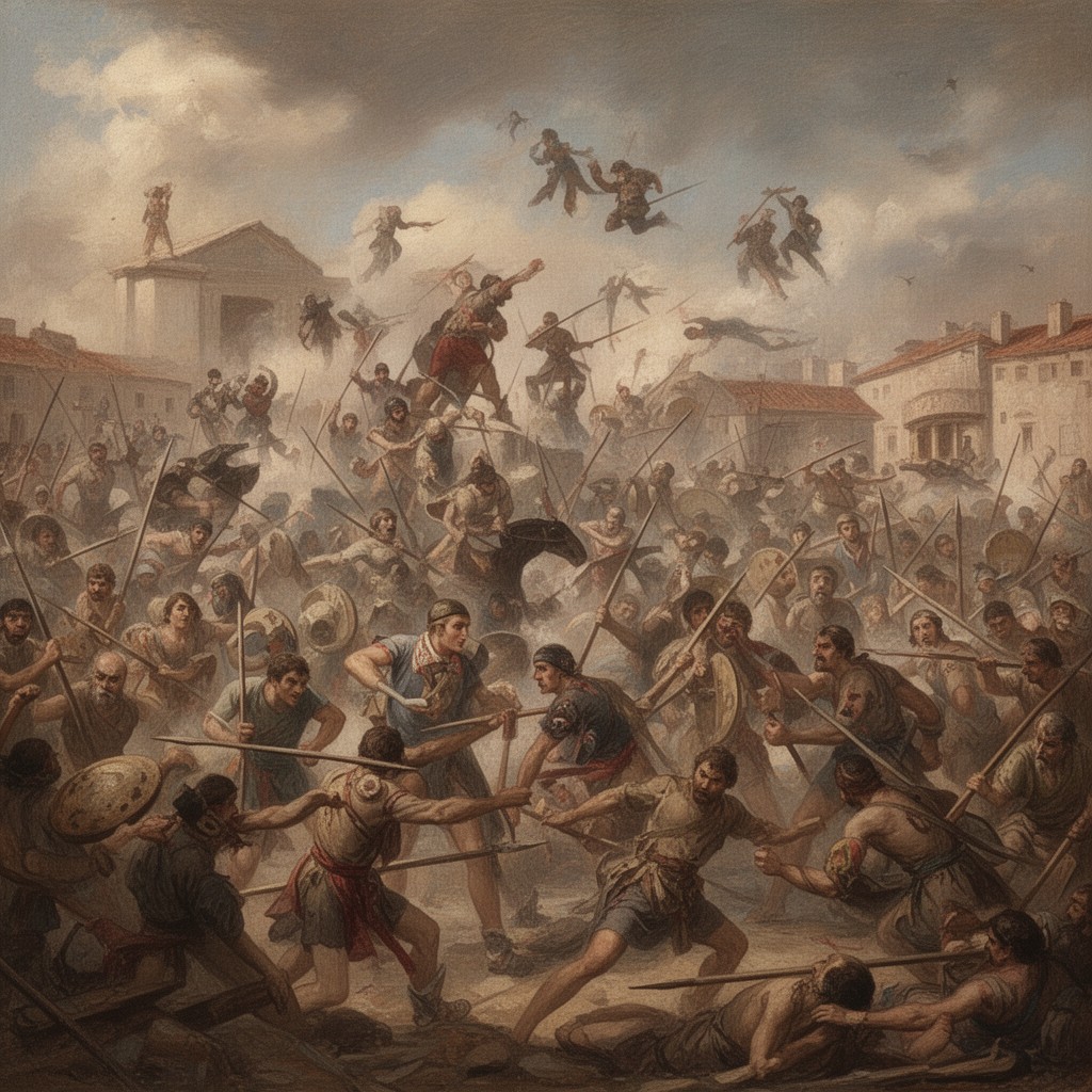 AI-generated illustration of Great Illyrian Revolt
