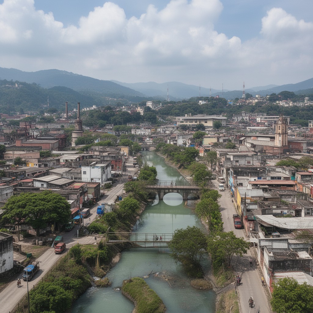 AI-generated illustration of Río Blanco, Veracruz