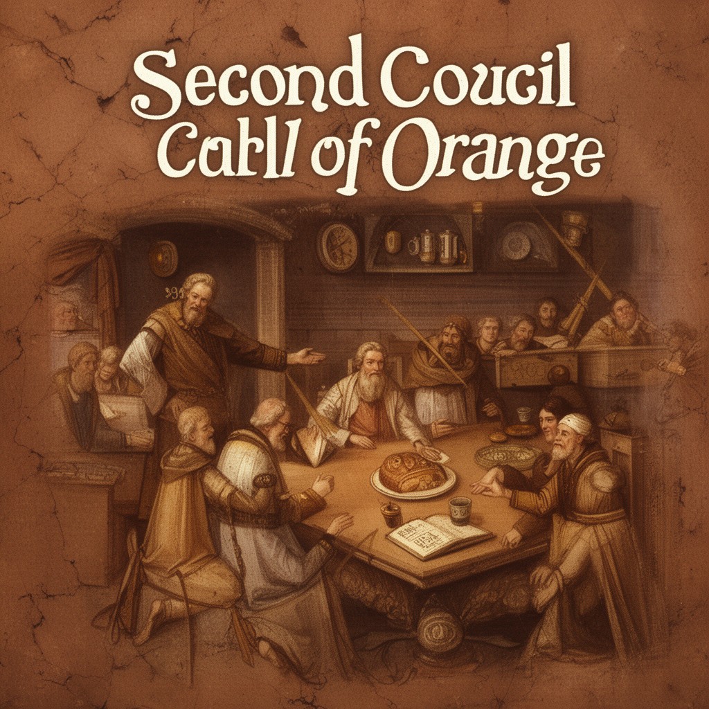 AI-generated illustration of Second Council of Orange