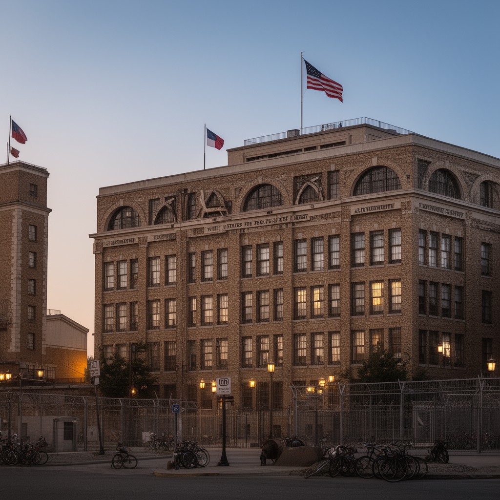 AI-generated illustration of United States Penitentiary, Leavenworth