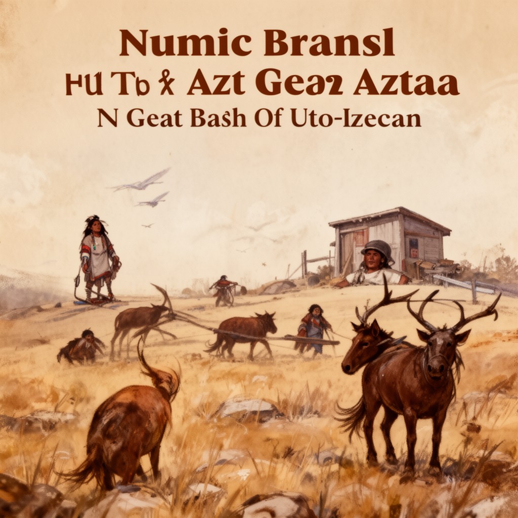 AI-generated illustration of Numic branch of Uto-Aztecan