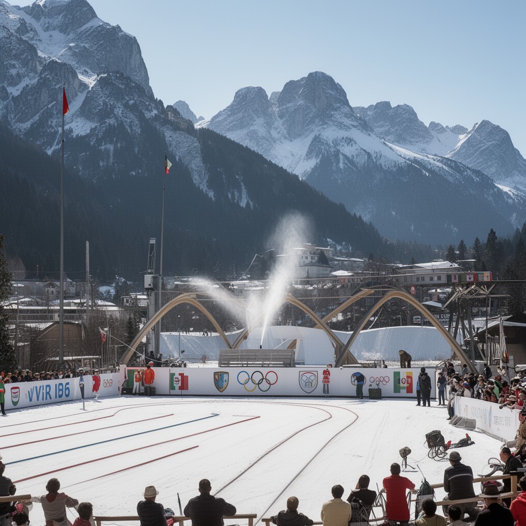 AI-generated illustration of 1956 Winter Olympics