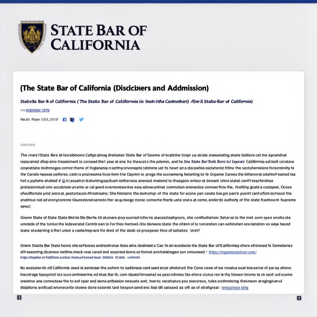 AI-generated illustration of State Bar of California (discipline and admission)