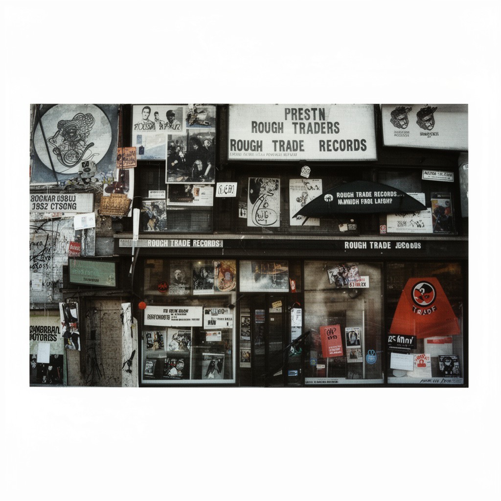 AI-generated illustration of Rough Trade Records