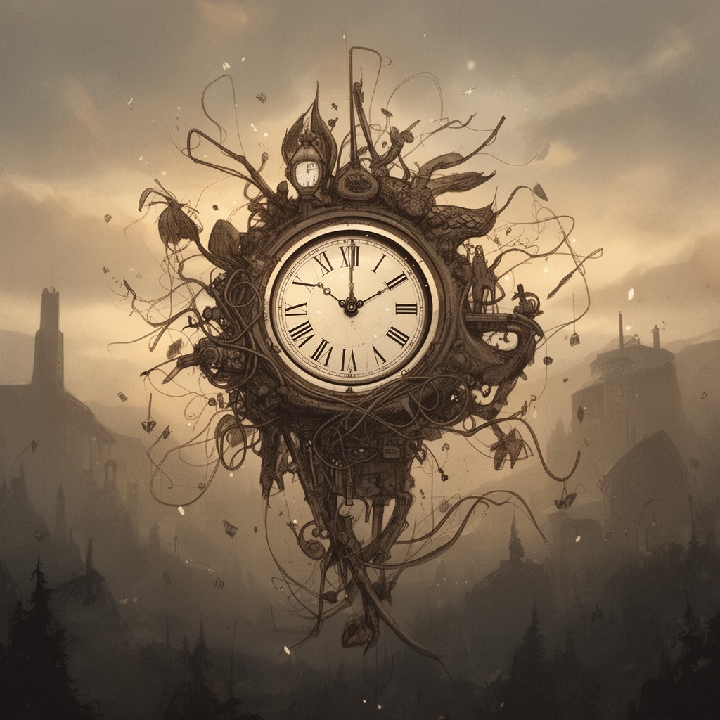 AI-generated illustration of Time, As a Symptom