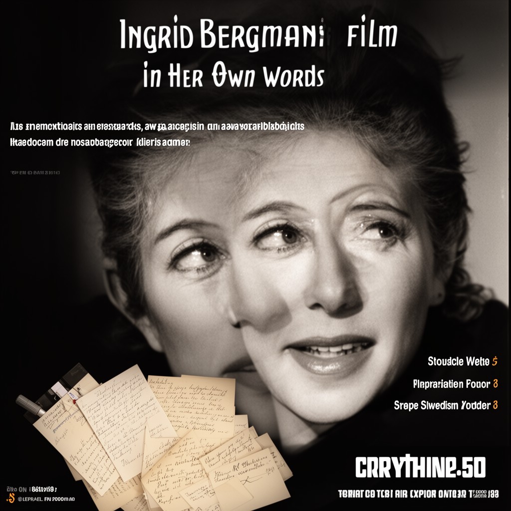 AI-generated illustration of biographical film "Ingrid Bergman: In Her Own Words"