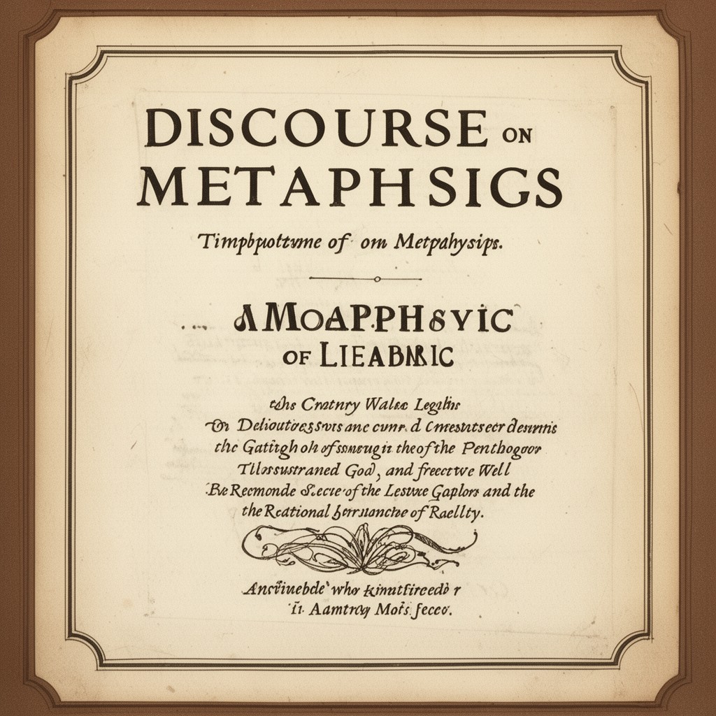 AI-generated illustration of Discourse on Metaphysics