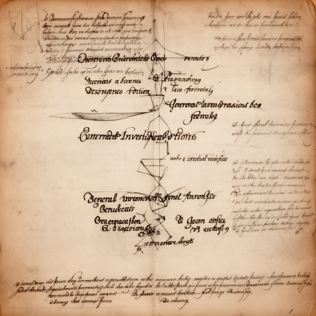 AI-generated illustration of General Investigations on the Analysis of Notions and Truths