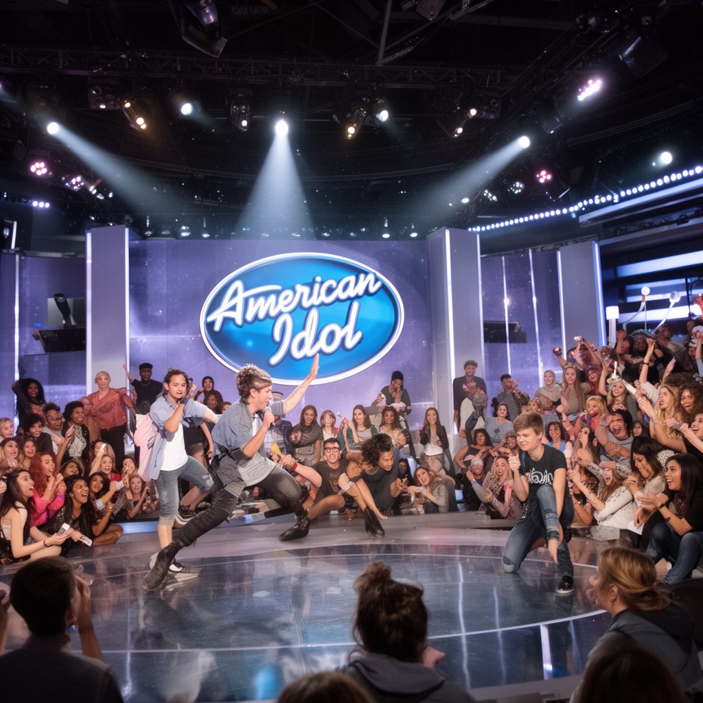 AI-generated illustration of American Idol