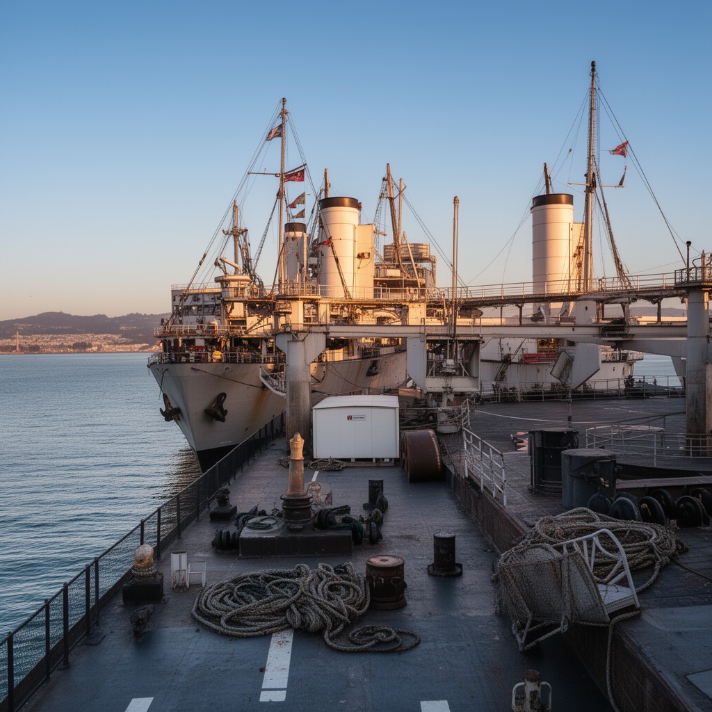 AI-generated illustration of National Liberty Ship Memorial