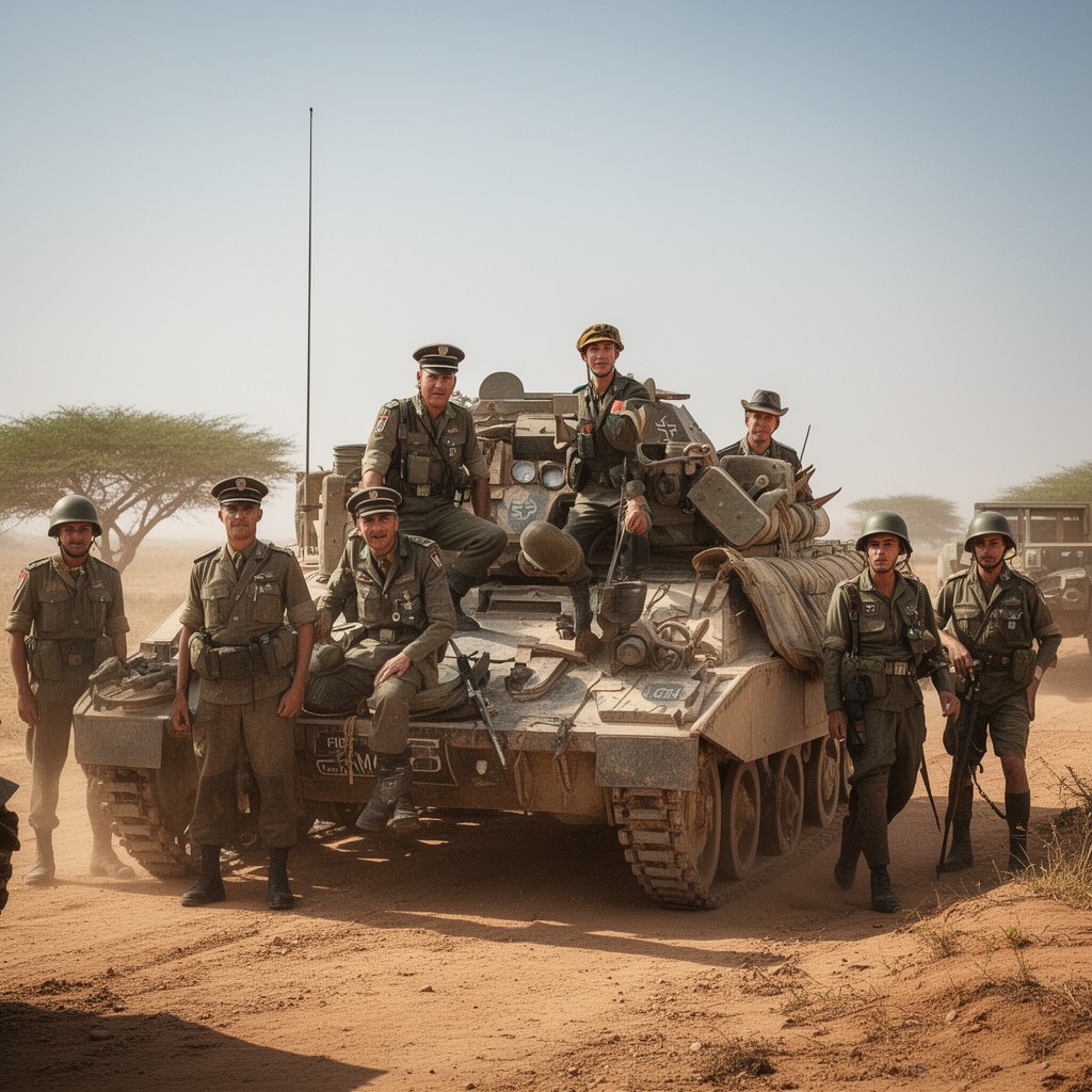 AI-generated illustration of German Afrika Korps