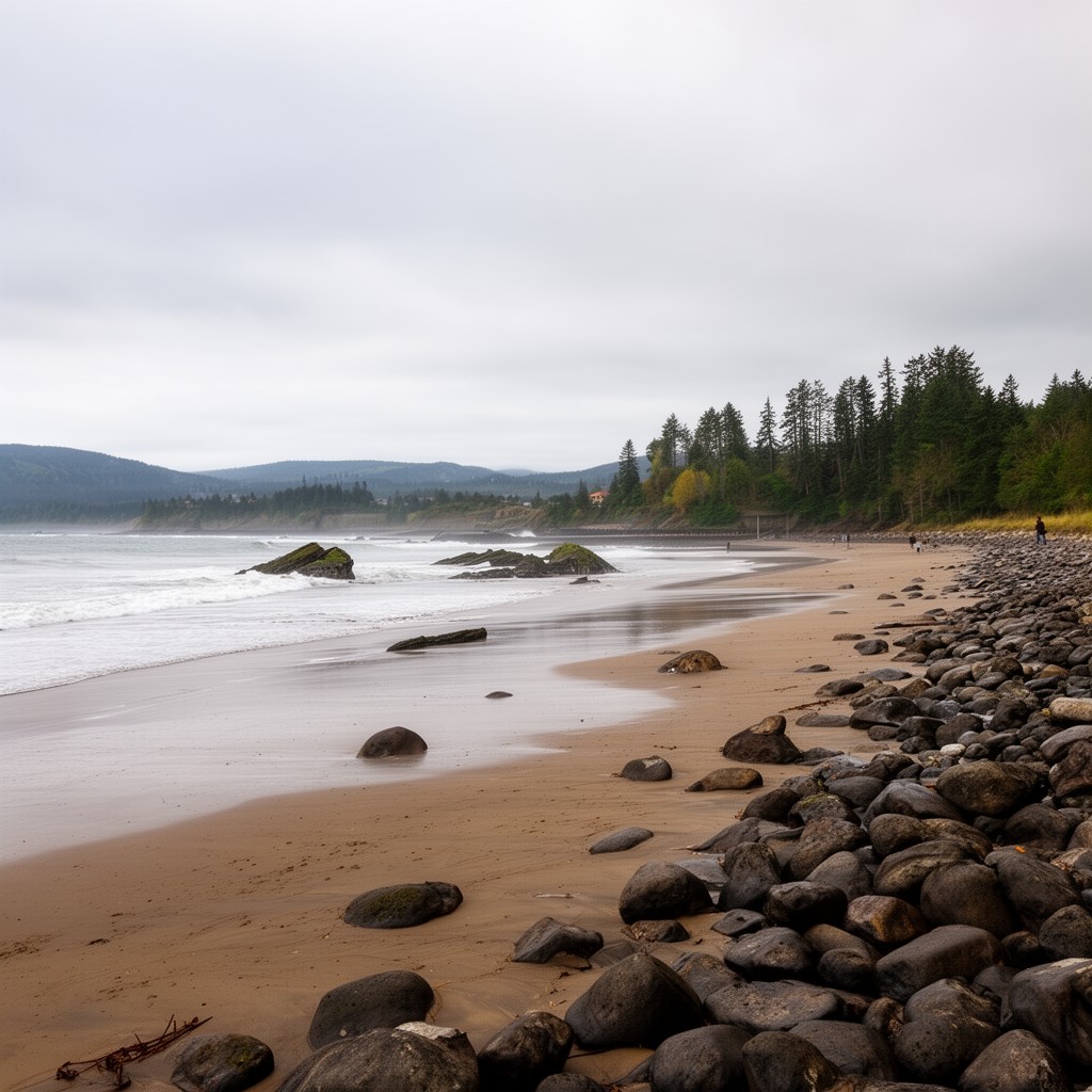 AI-generated illustration of Gold Beach, Oregon
