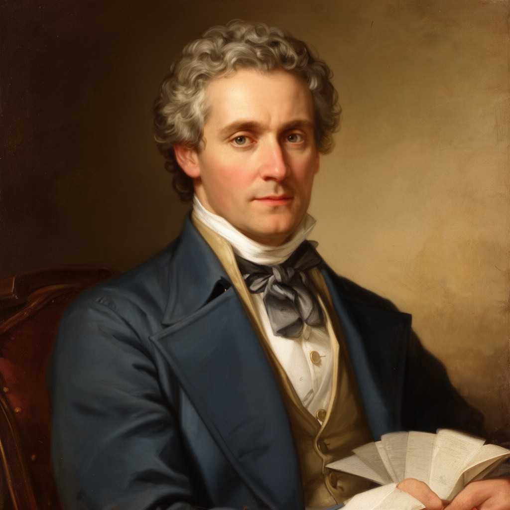AI-generated illustration of George Rogers Clark