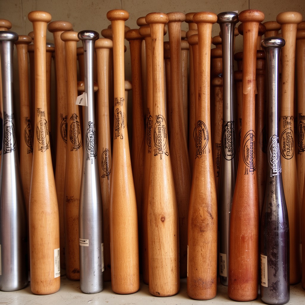 AI-generated illustration of Louisville Slugger baseball bats