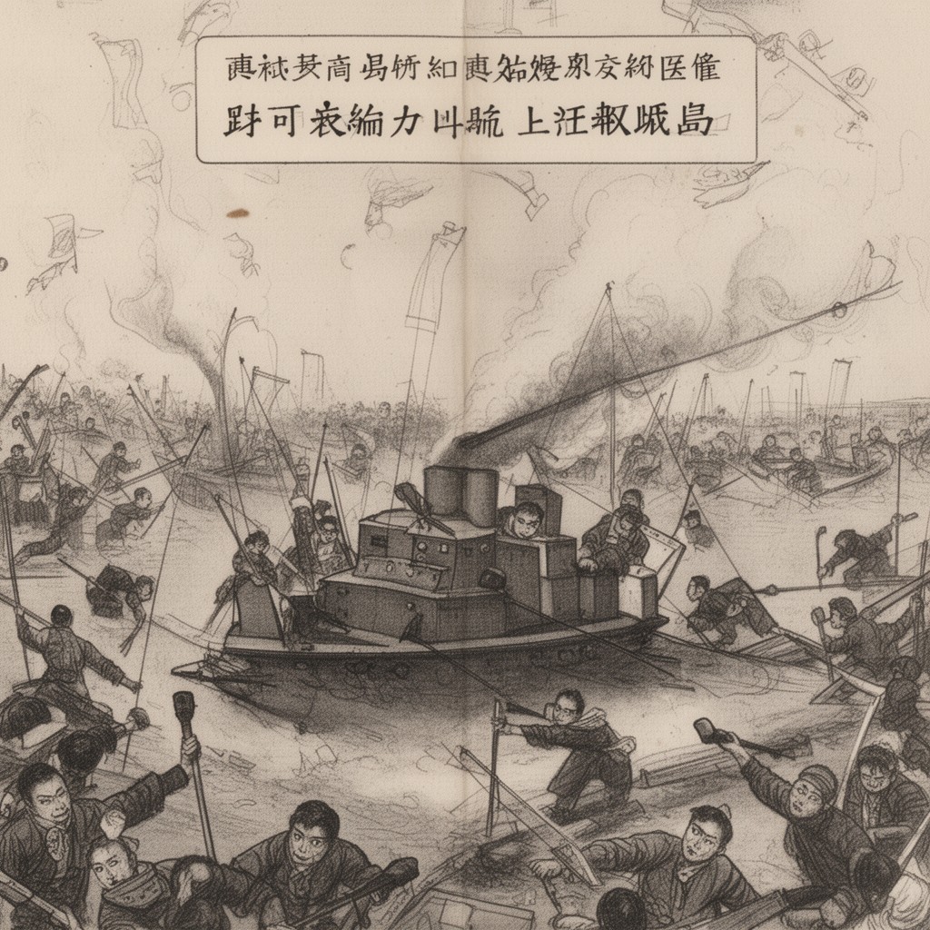 AI-generated illustration of First Sino-Japanese War
