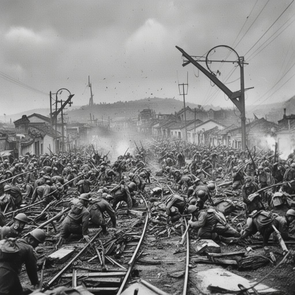 AI-generated illustration of Battle of Xuzhou