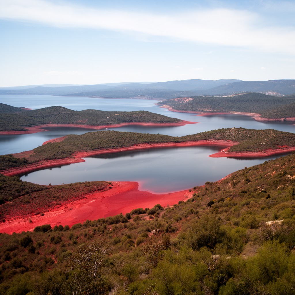 AI-generated illustration of Lac du Salagou