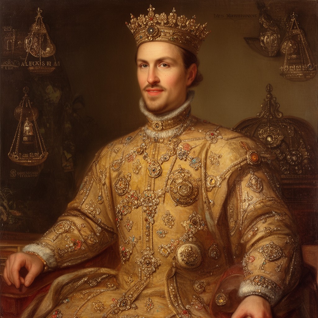 AI-generated illustration of Aleksey Mikhailovich Romanov