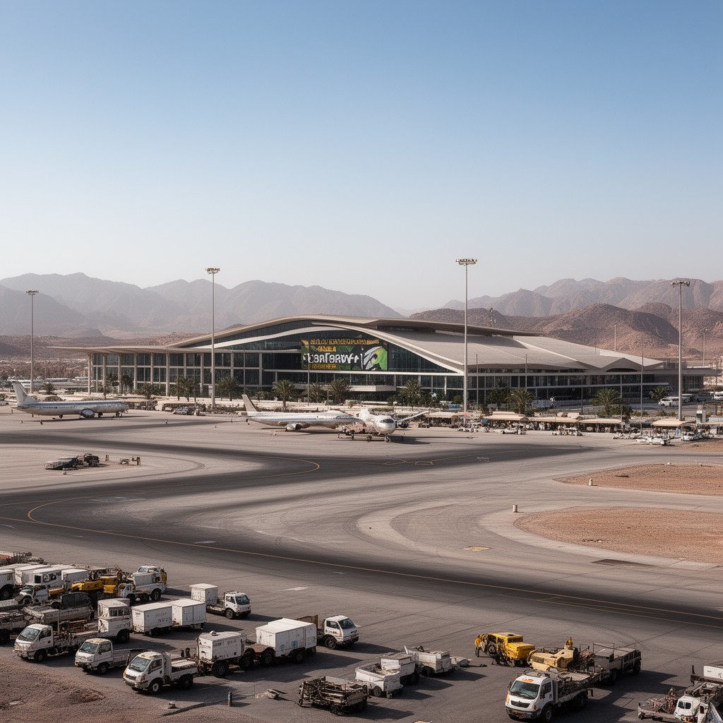 AI-generated illustration of Salalah Airport