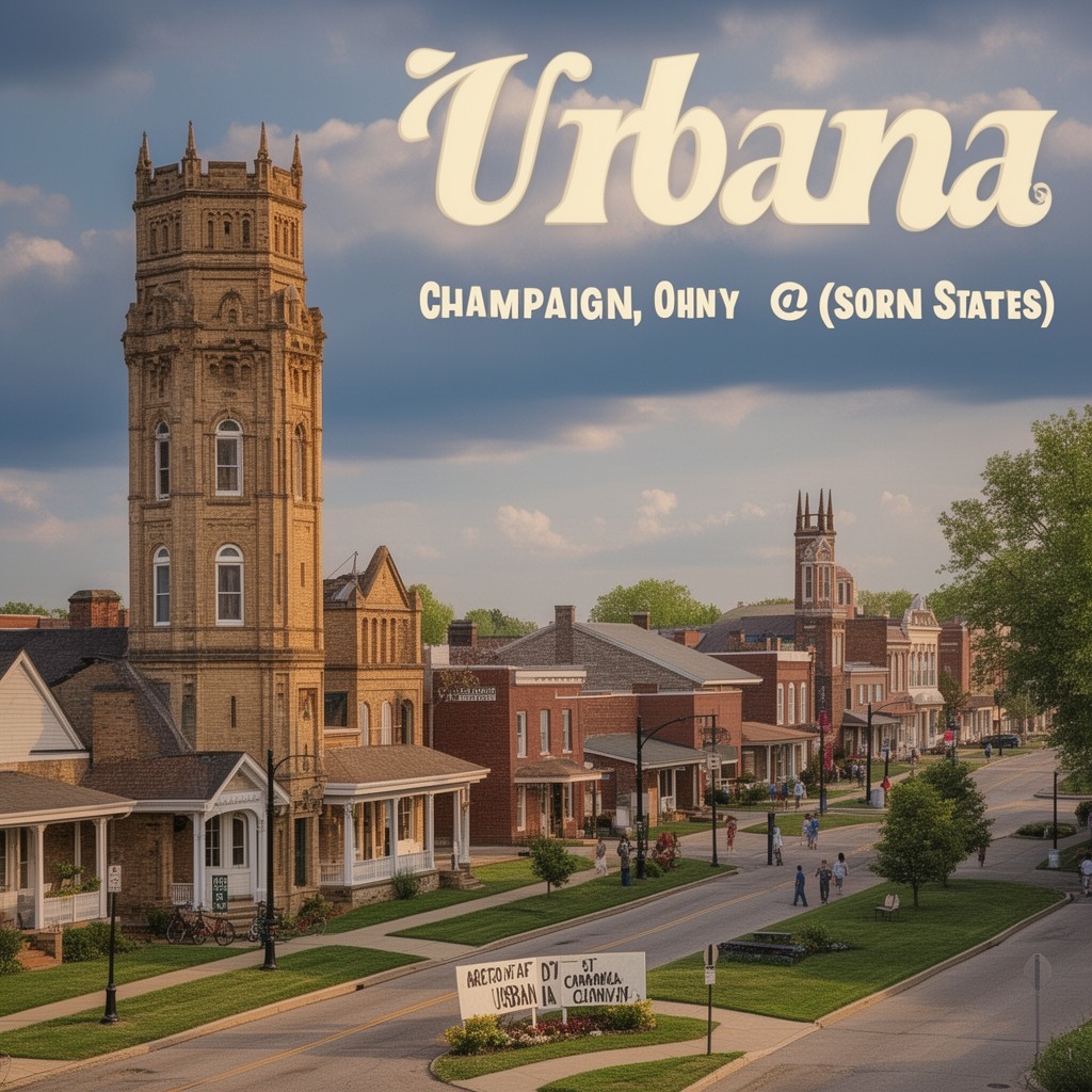AI-generated illustration of Urbana, Ohio, United States