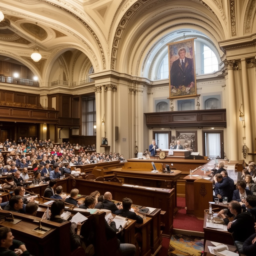 AI-generated illustration of Massachusetts House of Representatives