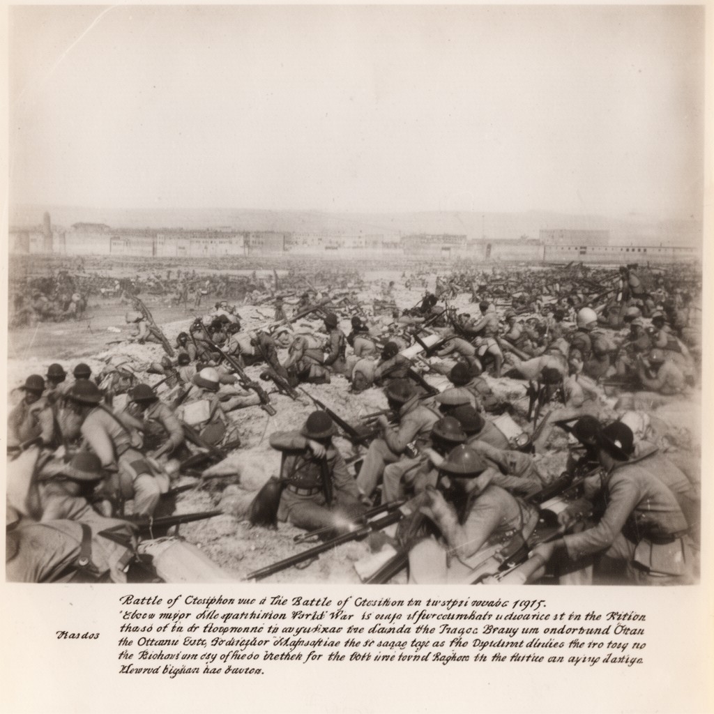 AI-generated illustration of Battle of Ctesiphon (1915)