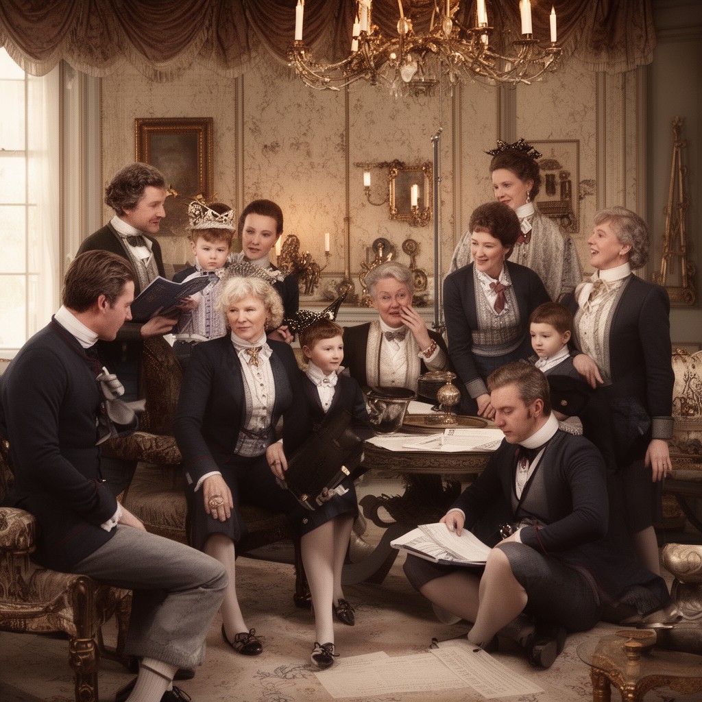 AI-generated illustration of Hamilton family