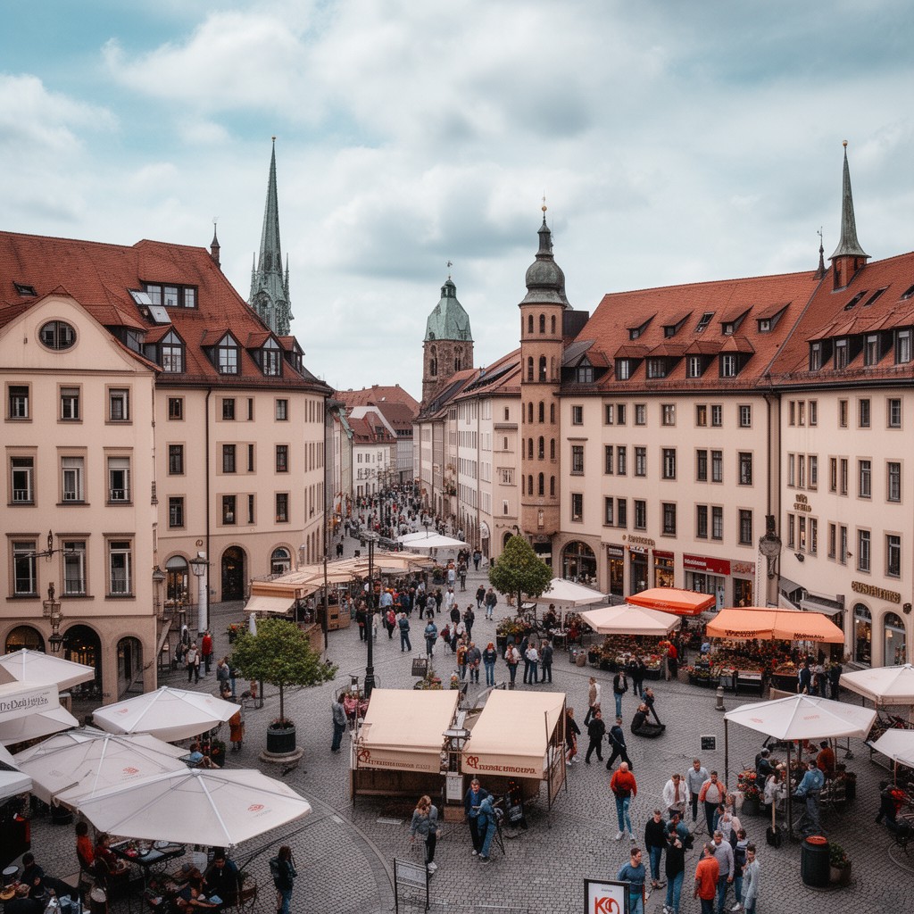 AI-generated illustration of Fürther Innenstadt