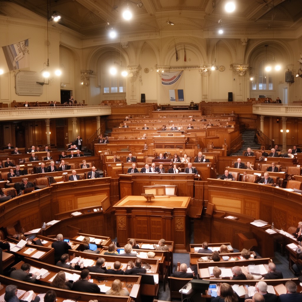 AI-generated illustration of Indiana House of Representatives