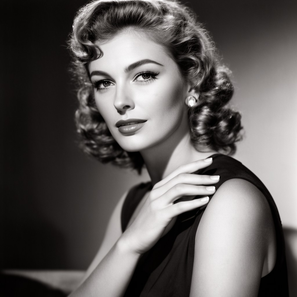 AI-generated illustration of Lauren Bacall