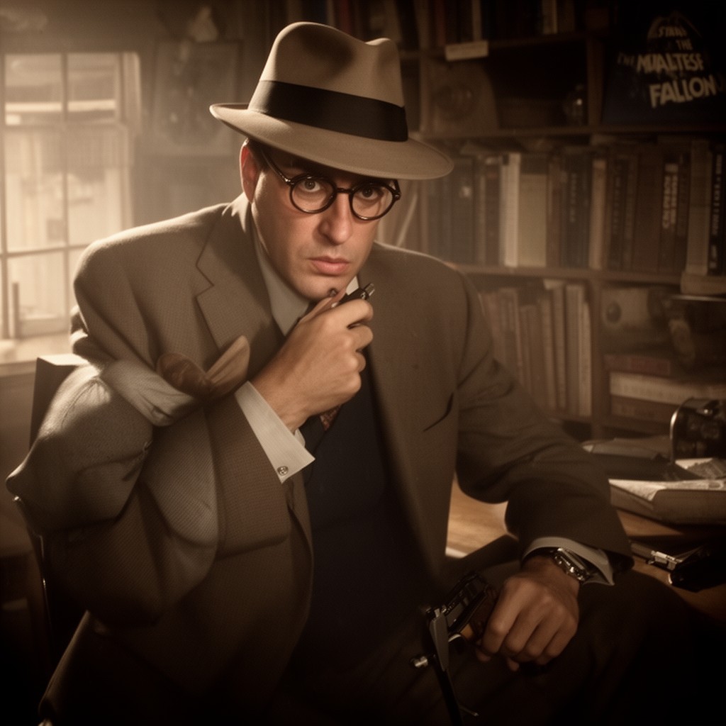 AI-generated illustration of Sam Spade