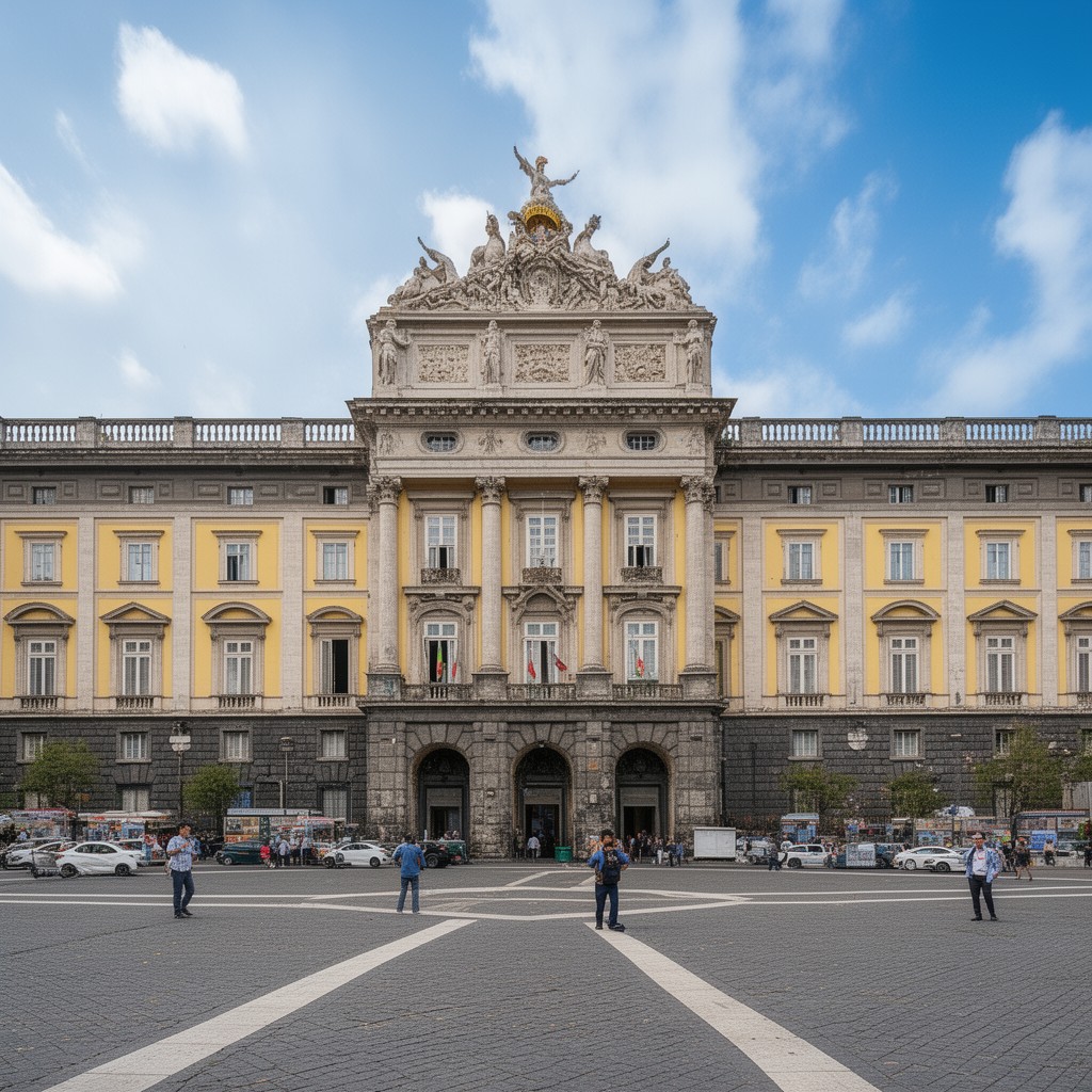 AI-generated illustration of Royal Palace of Naples