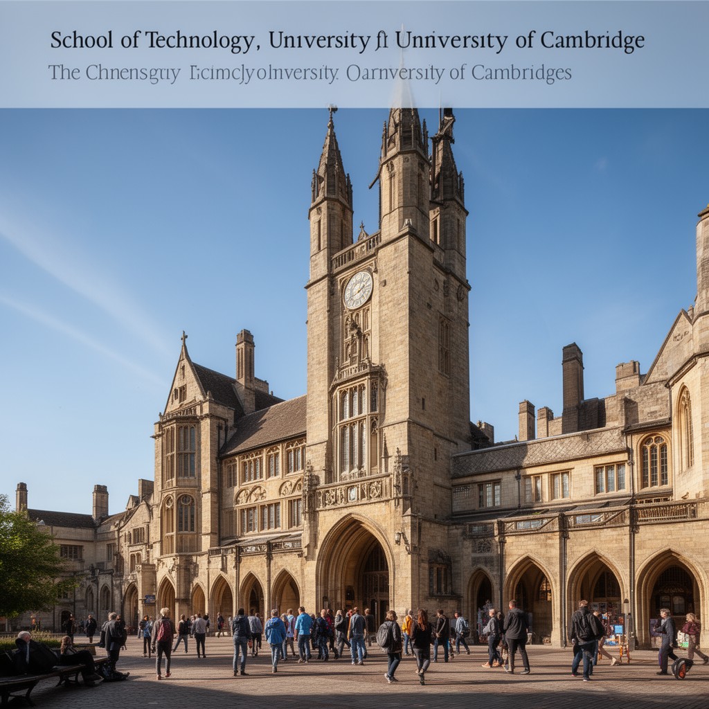 AI-generated illustration of School of Technology, University of Cambridge