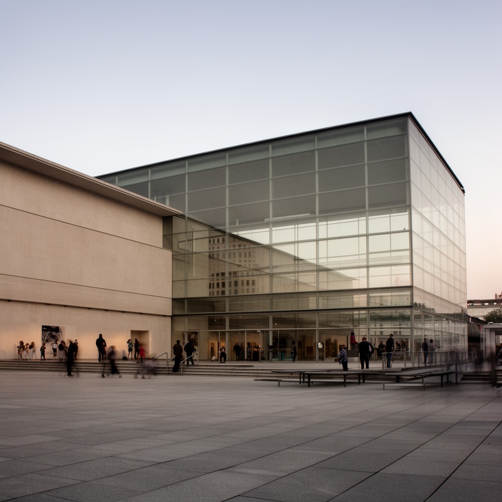 AI-generated illustration of Neue Nationalgalerie