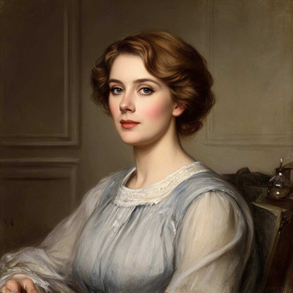 AI-generated illustration of Adele Auguste Bruhn