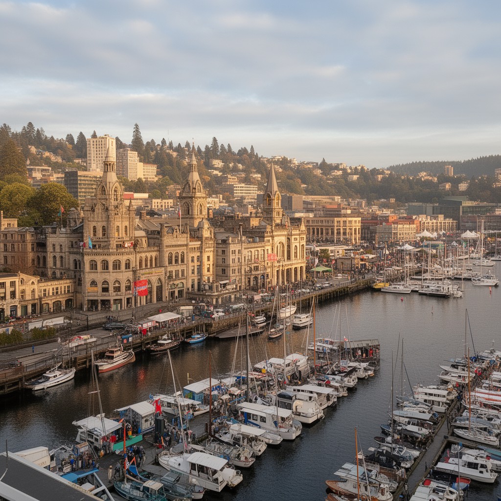 AI-generated illustration of Inner Harbour