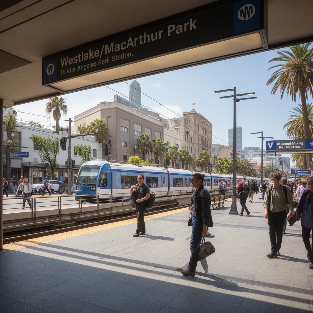 AI-generated illustration of Westlake/MacArthur Park station